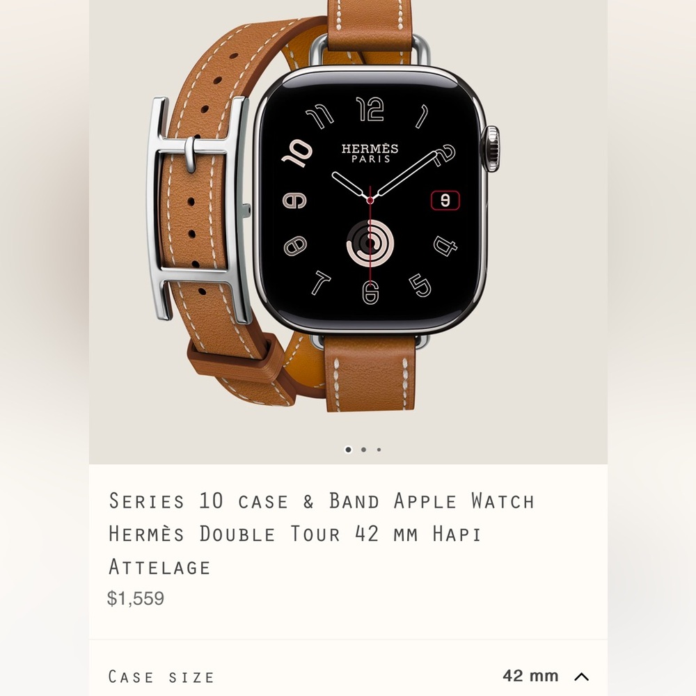 Authentic Hermes Iwatch and 2 straps